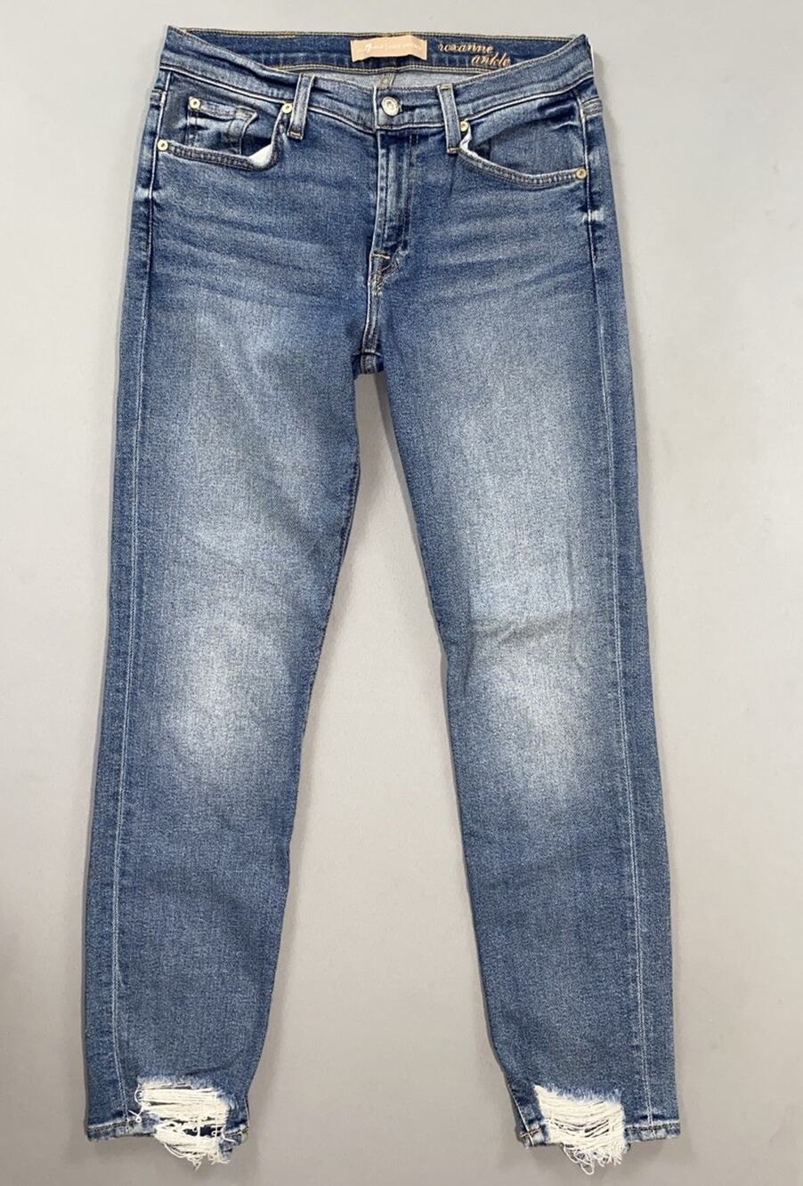 7 For All Mankind Luxe Vintage Roxanne Ankle Stretch Denim Jeans. Women's 27 GUC